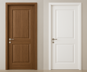 Cửa gỗ nhựa composite vân gỗ và cửa gỗ nhựa sơn inchem