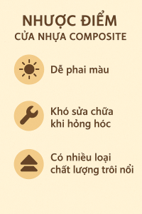 Nhược điểm cửa nhựa composite