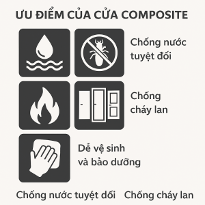 Ưu điểm mẫu cửa nhựa composite