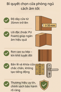 Bí quyết chọn cửa phòng ngủ cách âm tốt