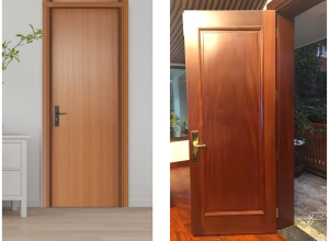Cửa gỗ composite và cửa gỗ lim Nam Phi
