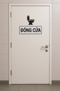 Đóng cửa nhà vệ sinh