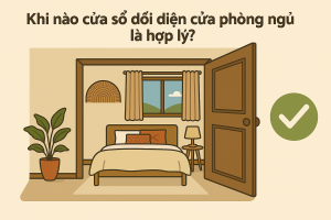 Khi nào cửa sổ đối diện cửa phòng ngủ là hợp lý?