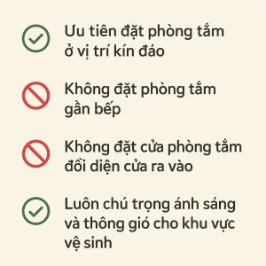 Lưu ý khi làm phòng tắm