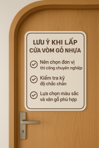 Lưu ý khi lắp cửa vòm gỗ nhựa