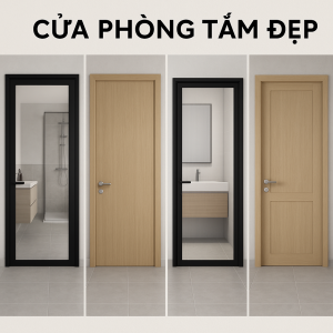Mẫu cửa phòng tắm đẹp