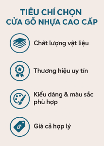 Tiêu chí chọn cửa gỗ nhựa cao cấp