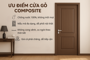 Ưu điểm cửa gỗ composite