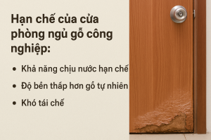 Hạn chế cửa phòng gỗ công nghiệp