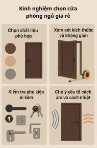 Kinh nghiệm chọn cửa phòng ngủ giá rẻ