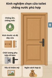 Kinh nghiệm chọn cửa toilet chống nước