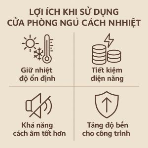 Lợi ích khi sử dụng cửa phòng ngủ cách nhiệt
