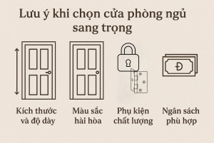 Lưu ý chọn cửa phòng ngủ sang trọng
