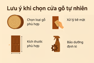 Lưu ý khi chọn cửa gỗ tự nhiên