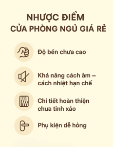 Nhược điểm cửa phòng ngủ giá rẻ