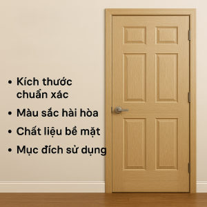 Tiêu chí lựa chọn cửa phòng ngủ gỗ công nghiệp
