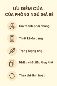 Ưu điểm cửa phòng ngủ giá rẻ