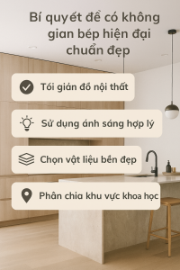 Bí quyết để có không gian bếp hiện đại chuẩn đẹp