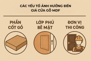 Các yếu tố ảnh hưởng đến giá cửa gỗ công nghiệp MDF
