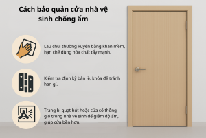 Cách bảo quản cửa nhà vệ sinh chống ẩm