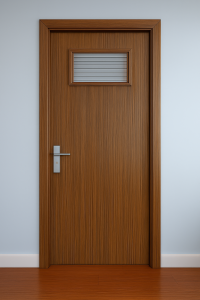 Cửa composite ô kính ngắn