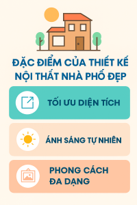 Đặc điểm của thiết kế nội thất nhà phố đẹp