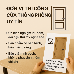 Đơn vị thi công cửa thông phòng uy tín