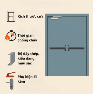Yếu tố ảnh hưởng đến giá cửa thép chống cháy 2 cánh