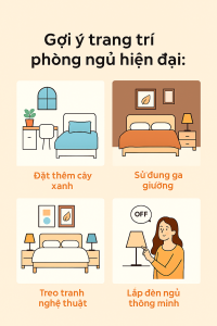 Gợi ý trang trí phòng ngủ hiện đại