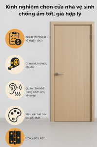 Kinh nghiệm chọn cửa nhà vệ sinh chống ẩm tốt, giá hợp lý