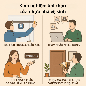 Kinh nghiệm khi chọn cửa nhựa nhà vệ sinh