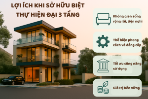 Lợi ích khi sở hữu biệt thự hiện đại 3 tầng