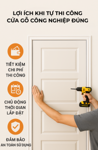 Lợi ích khi thi tự công cửa gỗ công nghiệp đúng