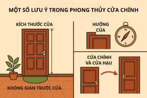 Một số lưu ý trong phòng thủy cửa chính