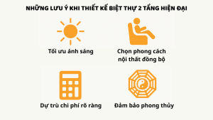 Những lưu ý khi thiết kế biệt thự 2 tầng hiện đại