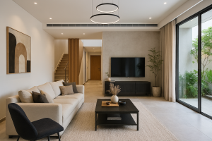 Phòng khách nhà phố hiện đại