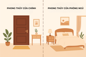 Phong thủy cửa chính và phong thủy cửa phòng ngủ