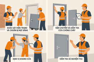 Quy trình thi công cửa chống cháy