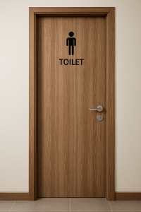 Cửa toilet gỗ công nghiệp