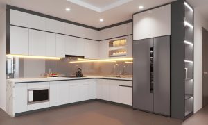 Bếp chữ L hiện đại