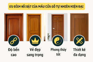 Ưu điểm nổi bật của cửa gỗ tự nhiên