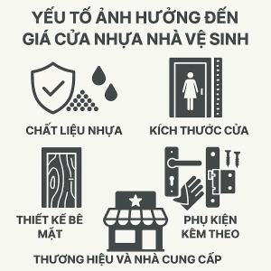 Yếu tố ảnh hưởng đến giá cửa nhựa nhà vệ sinh