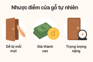 Nhược điểm cửa gỗ tự nhiên