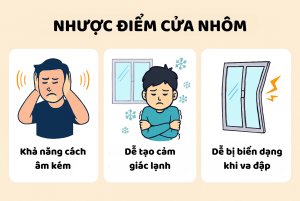 Nhược điểm cửa nhôm