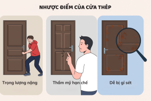 Nhược điểm của cửa thép